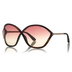 Tom Ford - Bella Sunglasses - Oversized Round Acetate Sunglasses - FT0529 - Dark Havana - Tom Ford Eyewear - Avvenice