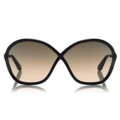 Tom Ford - Bella Sunglasses - Oversized Round Acetate Sunglasses - FT0529 - Black - Tom Ford Eyewear - Avvenice