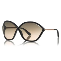 Tom Ford - Bella Sunglasses - Oversized Round Acetate Sunglasses - FT0529 - Black - Tom Ford Eyewear - Avvenice