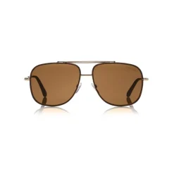 Tom Ford - Benton Sunglasses - Navigator Style Sunglasses - Rose Gold Brown - FT0693 - Sunglasses - Tom Ford Eyewear - Avvenice