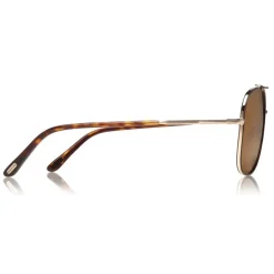 Tom Ford - Benton Sunglasses - Navigator Style Sunglasses - Rose Gold Brown - FT0693 - Sunglasses - Tom Ford Eyewear - Avvenice