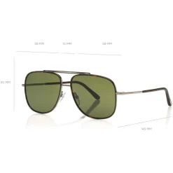 Tom Ford - Benton Sunglasses - Navigator Style Sunglasses - Ruthenium Green - FT0693 - Sunglasses - Tom Ford Eyewear - Avvenice