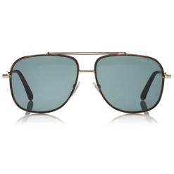 Tom Ford - Benton Sunglasses - Navigator Style Sunglasses - Rose Gold Blue - FT0693 - Sunglasses - Tom Ford Eyewear - Avvenice
