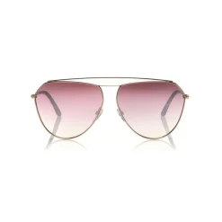 Tom Ford - Binx Sunglasses - Pilot Metal Sunglasses - Rose Gold Gradient - FT0681 - Sunglasses - Tom Ford Eyewear - Avvenice
