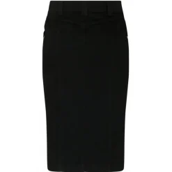 Tom Ford - Black Cotton Blend Asymmetric Pencil Skirt - Tom Ford Exclusive Luxury Collection - Avvenice