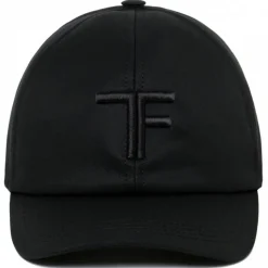 Tom Ford - Black Embroidered Logo Cap - Tom Ford Exclusive Luxury Collection - Avvenice