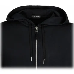 Tom Ford - Black Hoodie with Drawstrings - Tom Ford Exclusive Luxury Collection - Avvenice