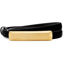 Tom Ford - Black Logo Engraved Belt - Tom Ford Exclusive Luxury Collection - Avvenice