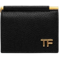 Tom Ford - Black Logo Plaque Cardholder - Tom Ford Exclusive Luxury Collectio - Avvenice