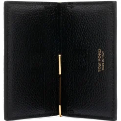 Tom Ford - Black Logo Plaque Cardholder - Tom Ford Exclusive Luxury Collectio - Avvenice