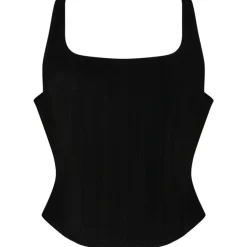 Tom Ford - Black Stretch Silk Corset Top - Tom Ford Exclusive Luxury Collection - Avvenice