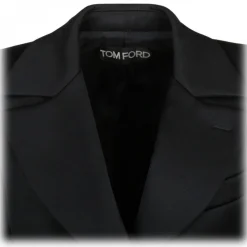 Tom Ford - Black Virgin Wool Tailored Single Breasted Blazer - Tom Ford Exclusive Luxury Collection - Avvenice