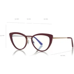Tom Ford - Block Optical Glasses - Cat-Eye Metal Optical Glasses - Violet - FT5580-B - Optical Glasses - Tom Ford Eyewear - Avvenice