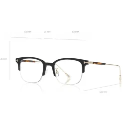 Tom Ford - Blue Block Browline Optical Glsses - Browline Optical Glsses - Black - FT5645-D - Optical Glsses - Tom Ford Eyewear - Avvenice