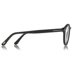 Tom Ford - Blue Block Optical Glasses - Round Acetate Optical Glasses - Black - FT5529-B - Optical Glasses - Tom Ford Eyewear - Avvenice