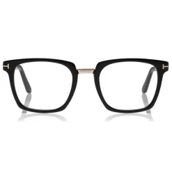 Tom Ford - Blue Block Optical Glasses - Square Acetate Optical Glasses - Black - FT5523-B - Optical Glasses - Tom Ford Eyewear - Avvenice