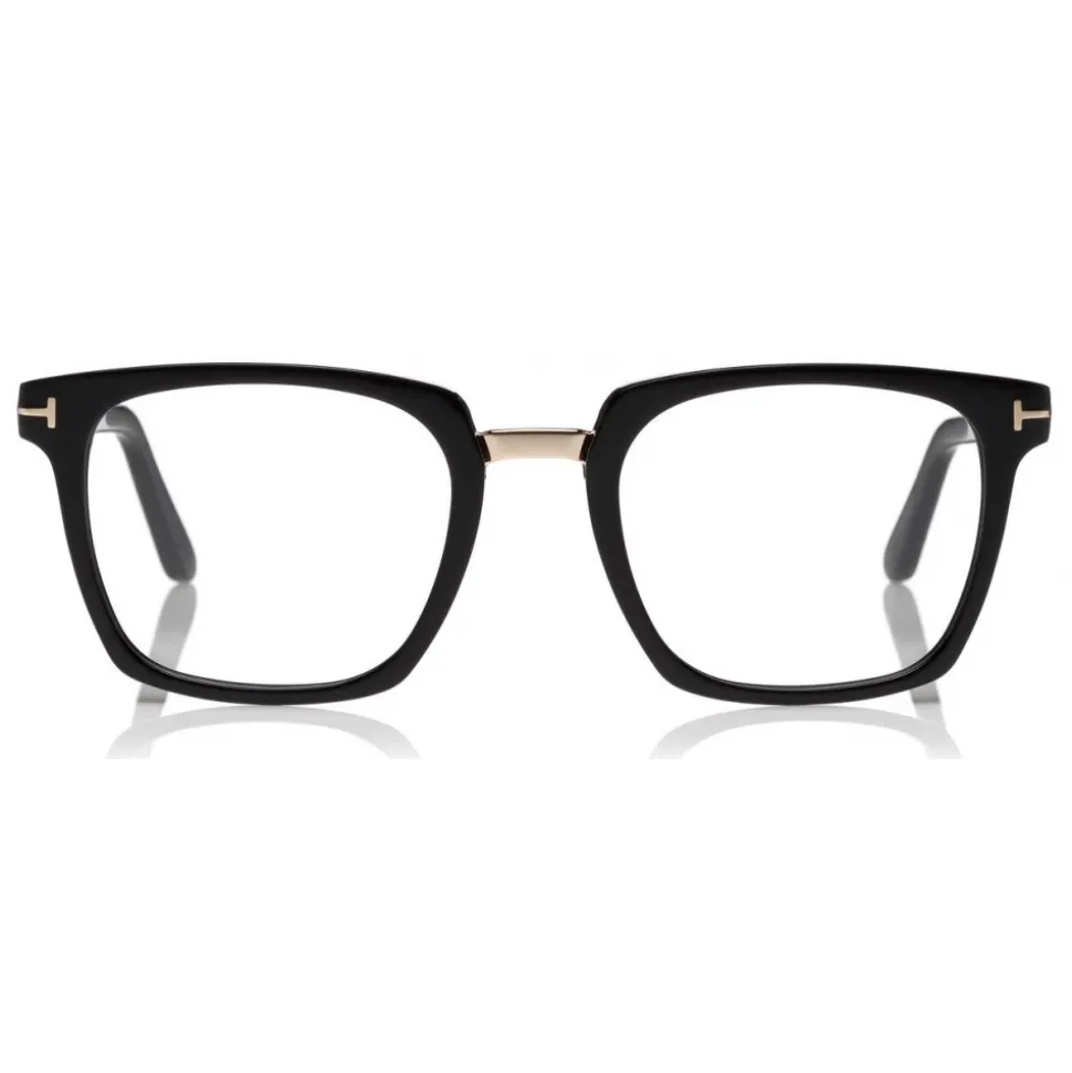 Tom Ford - Blue Block Optical Glasses - Square Acetate Optical Glasses - Black - FT5523-B - Optical Glasses - Tom Ford Eyewear - Avvenice