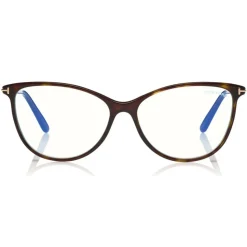 Tom Ford - Blue Block Optical Glasses - Round Optical Glasses - Havana - FT5616-B - Optical Glasses - Tom Ford Eyewear - Avvenice