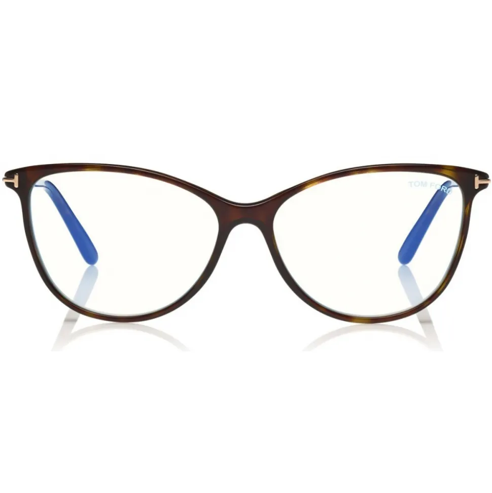 Tom Ford - Blue Block Optical Glasses - Round Optical Glasses - Havana - FT5616-B - Optical Glasses - Tom Ford Eyewear - Avvenice