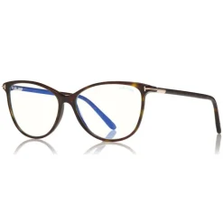 Tom Ford - Blue Block Optical Glasses - Round Optical Glasses - Havana - FT5616-B - Optical Glasses - Tom Ford Eyewear - Avvenice