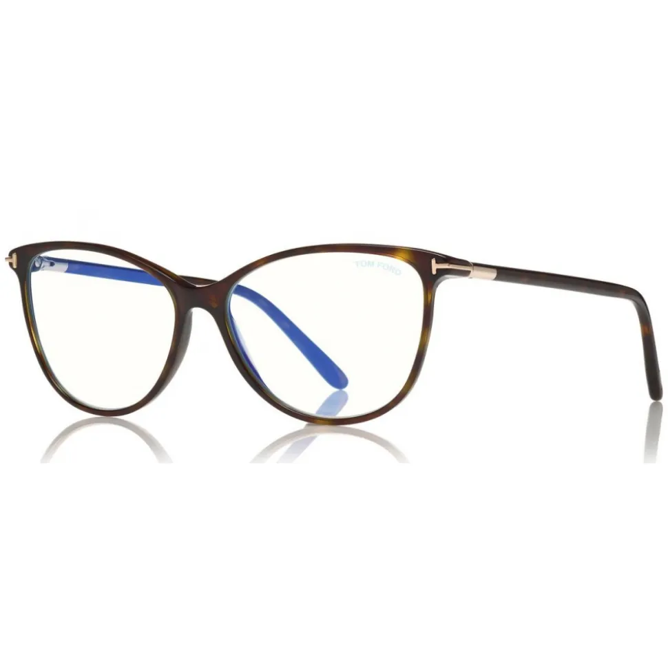 Tom Ford - Blue Block Optical Glasses - Round Optical Glasses - Havana - FT5616-B - Optical Glasses - Tom Ford Eyewear - Avvenice