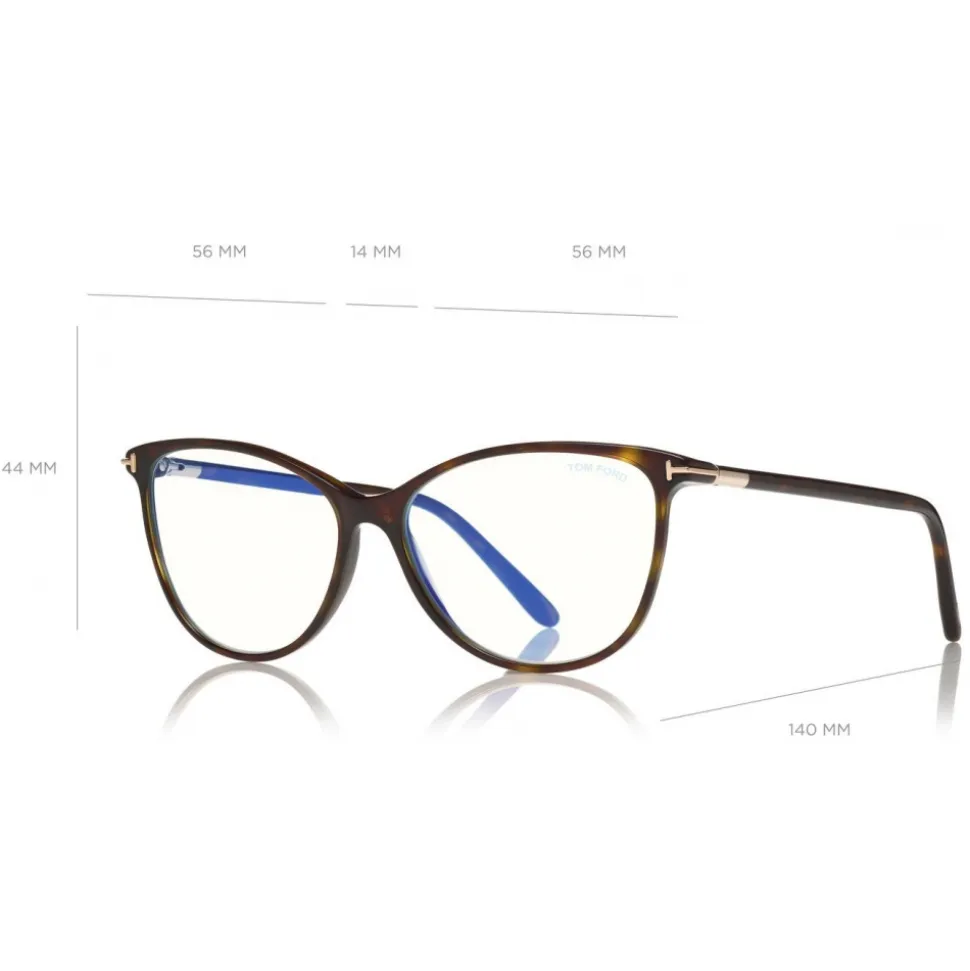 Tom Ford - Blue Block Optical Glasses - Round Optical Glasses - Havana - FT5616-B - Optical Glasses - Tom Ford Eyewear - Avvenice