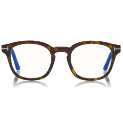 Tom Ford - Blue Block Optical Glasses - Round Optical Glasses - Havana - FT5532-B - Optical Glasses - Tom Ford Eyewear - Avvenice