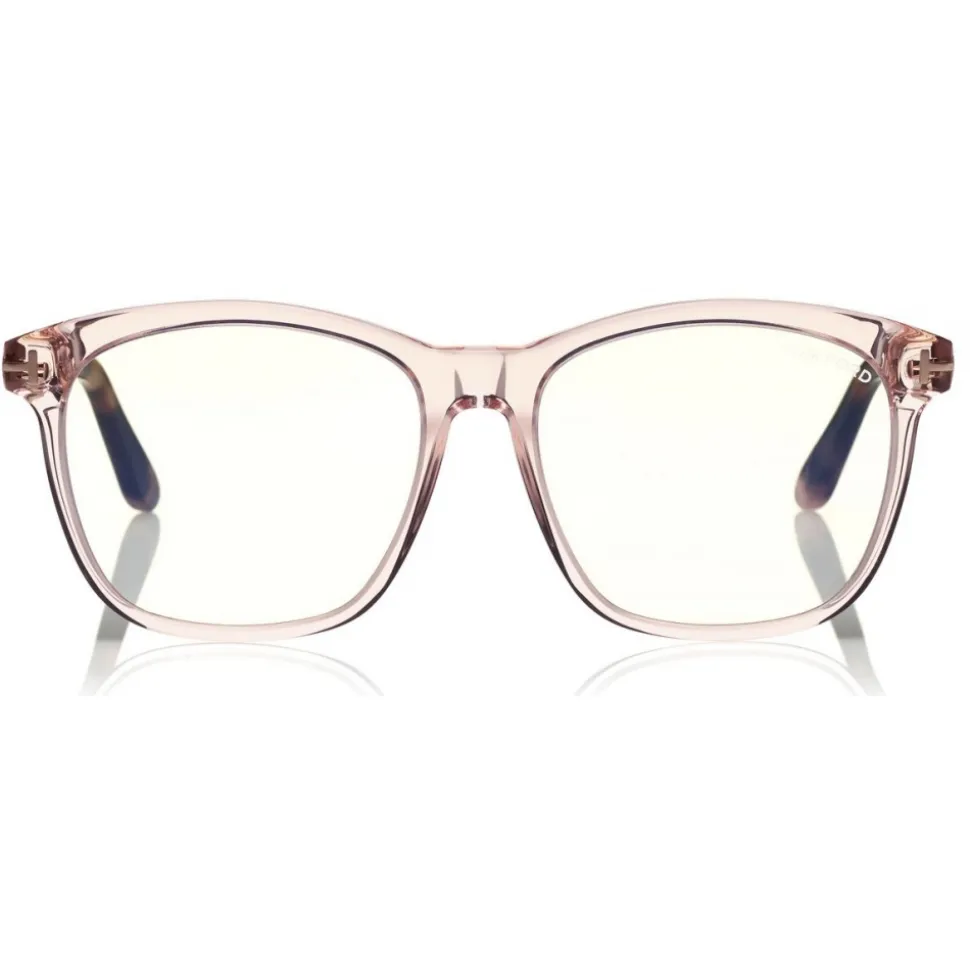 Tom Ford - Blue Block Optical Glasses - Round Optical Glasses - Pink White - FT5481-B - Optical Glasses - Tom Ford Eyewear - Avvenice