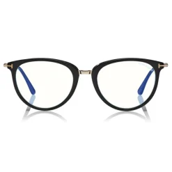 Tom Ford - Blue Block Optical Glasses - Round Optical Glasses - Black - FT5640-B - Optical Glasses - Tom Ford Eyewear - Avvenice