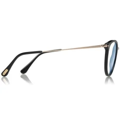 Tom Ford - Blue Block Optical Glasses - Round Optical Glasses - Black - FT5640-B - Optical Glasses - Tom Ford Eyewear - Avvenice