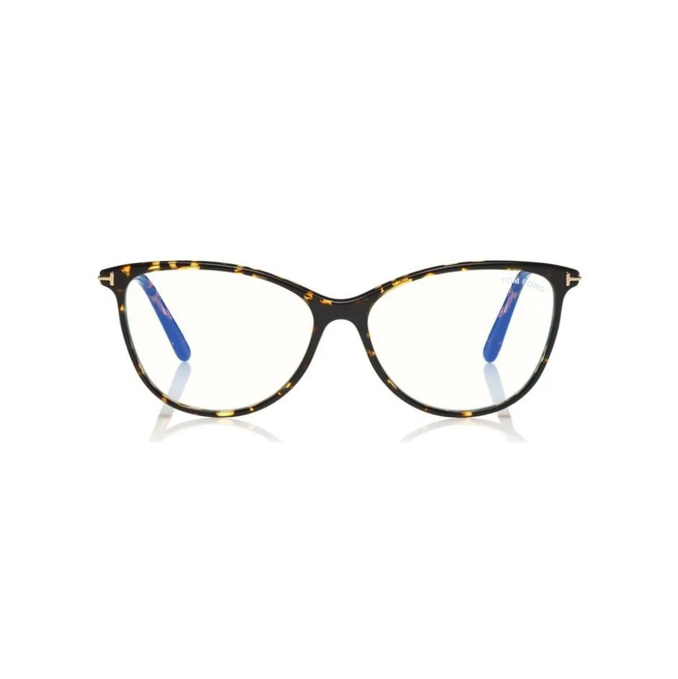 Tom Ford - Blue Block Optical Glasses - Round Optical Glasses - Dark Havana - FT5616-B - Optical Glasses - Tom Ford Eyewear - Avvenice