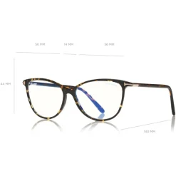 Tom Ford - Blue Block Optical Glasses - Round Optical Glasses - Dark Havana - FT5616-B - Optical Glasses - Tom Ford Eyewear - Avvenice