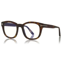 Tom Ford - Blue Block Optical Glasses - Square Optical Glasses - Dark Havana - FT5542-B - Optical Glasses - Tom Ford Eyewear - Avvenice