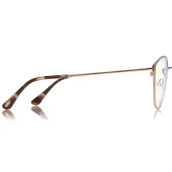 Tom Ford - Blue Block Optical Glasses - Round Metal Optical Glasses - Pink - FT5573-B - Optical Glasses - Tom Ford Eyewear - Avvenice
