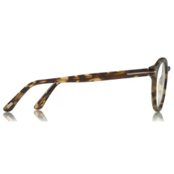 Tom Ford - Blue Block Optical Glasses - Round Optical Glasses - Light Havana - FT5529-B - Optical Glasses - Tom Ford Eyewear - Avvenice