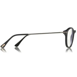 Tom Ford - Blue Block Optical Glasses - Round Acetate Optical Glasses - Black - FT5553-B - Optical Glasses - Tom Ford Eyewear - Avvenice