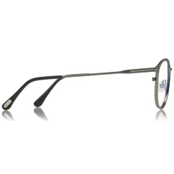 Tom Ford - Blue Block Optical Glasses - Round Metal Optical Glasses - Brown - FT5528-B - Optical Glasses - Tom Ford Eyewear - Avvenice