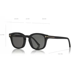 Tom Ford - Blue Block Optical Glasses - Round Optical Glasses - Matte Black - FT5532-B - Optical Glasses - Tom Ford Eyewear - Avvenice