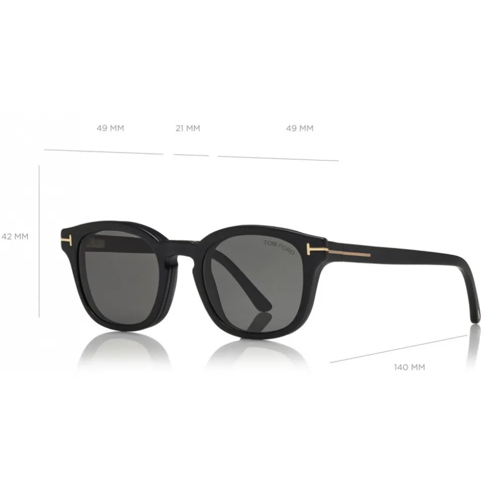 Tom Ford - Blue Block Optical Glasses - Round Optical Glasses - Matte Black - FT5532-B - Optical Glasses - Tom Ford Eyewear - Avvenice