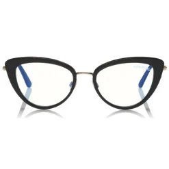 Tom Ford - Blue Block Optical Glasses - Cat-Eye Metal Optical Glasses - Black - FT5580-B - Optical Glasses - Tom Ford Eyewear - Avvenice