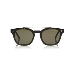 Tom Ford - Blue Block Optical Glasses - Round Optical Glasses - Grey Havana - FT5532-B - Optical Glasses - Tom Ford Eyewear - Avvenice