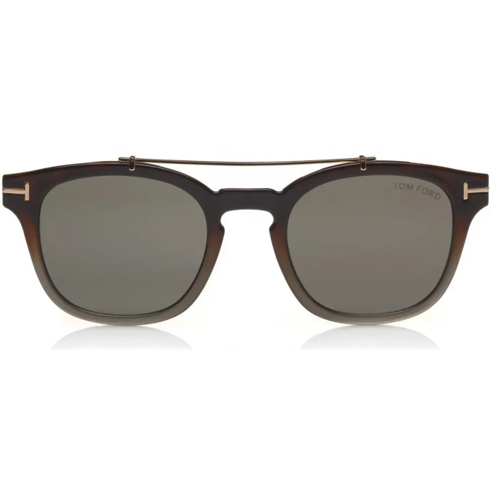 Tom Ford - Blue Block Optical Glasses - Round Optical Glasses - Grey Havana - FT5532-B - Optical Glasses - Tom Ford Eyewear - Avvenice
