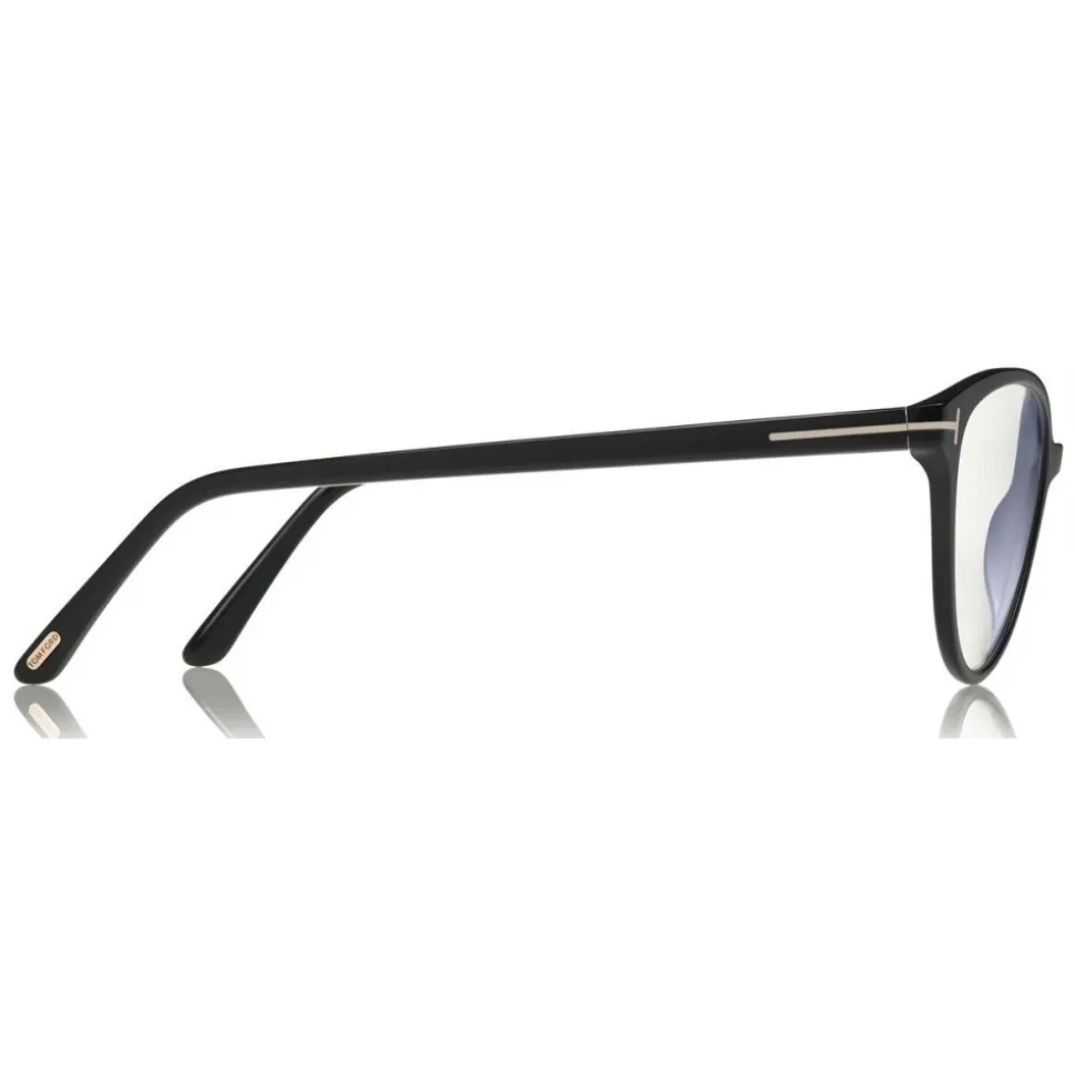 Tom Ford - Blue Block Optical Glasses - Cat-Eye Acetate Optical Glasses - Black - FT5545-B - Optical Glasses - Tom Ford Eyewear - Avvenice