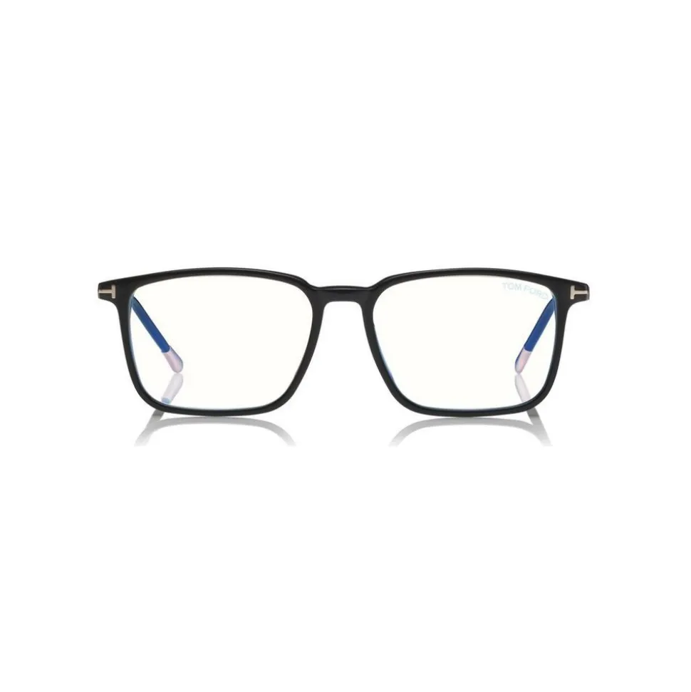 Tom Ford - Blue Block Optical Glasses - Square Acetate Optical Glasses - Black - FT5607-B - Optical Glasses - Tom Ford Eyewear - Avvenice