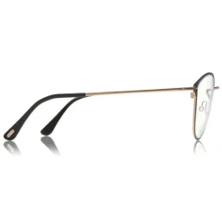 Tom Ford - Blue Block Optical Glasses - Round Metal Optical Glasses - Black - FT5573-B - Optical Glasses - Tom Ford Eyewear - Avvenice