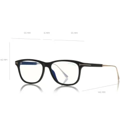 Tom Ford - Blue Block Optical Glasses - Square Optical Glasses - Black - FT5589-B - Optical Glasses - Tom Ford Eyewear - Avvenice