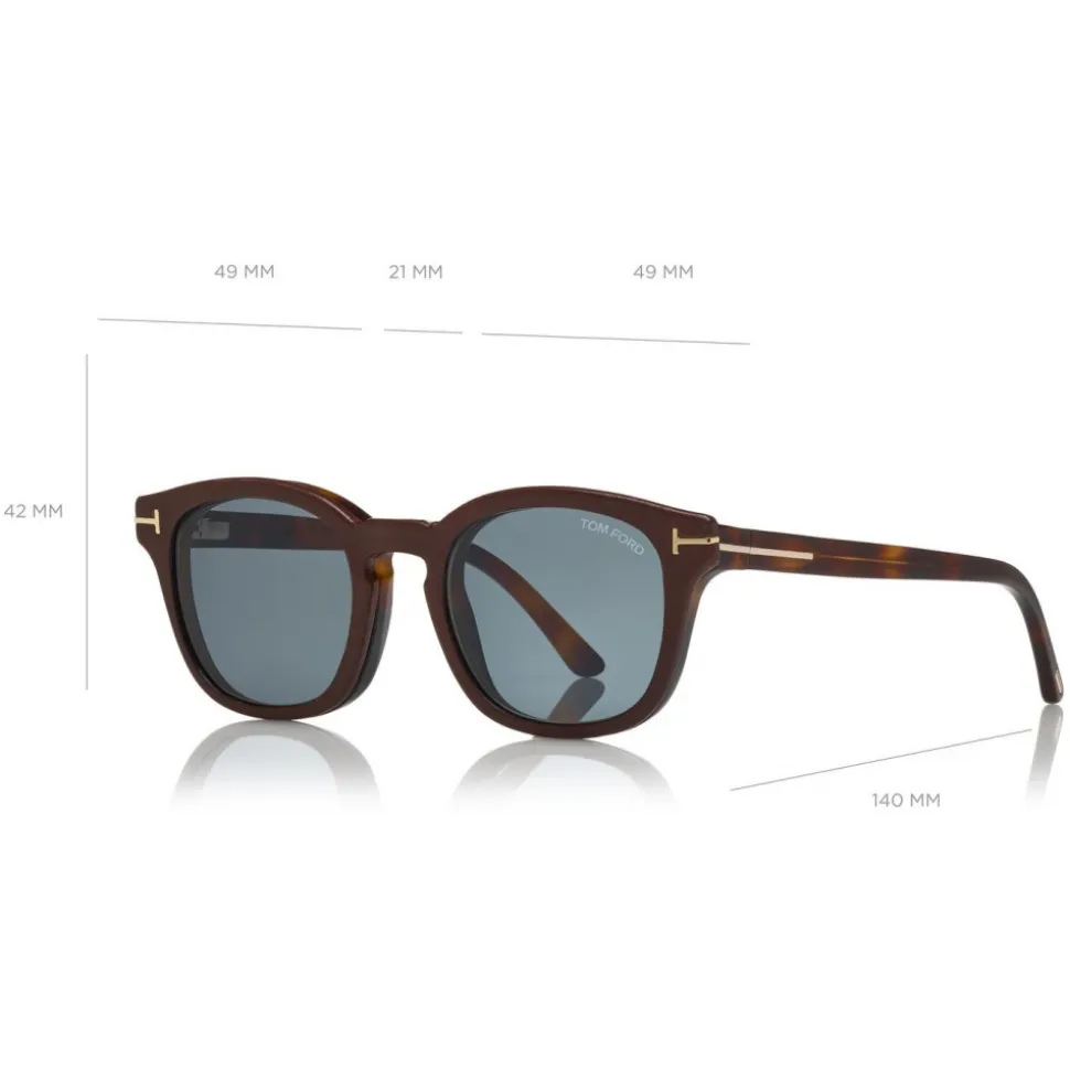 Tom Ford - Blue Block Optical Glasses - Round Optical Glasses - Dark Havana Blue - FT5532-B - Optical Glasses - Tom Ford Eyewear - Avvenice