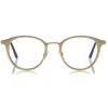 Tom Ford - Blue Block Optical Glasses - Round Metal Optical Glasses - Rose Gold - FT5528-B - Optical Glasses - Tom Ford Eyewear - Avvenice