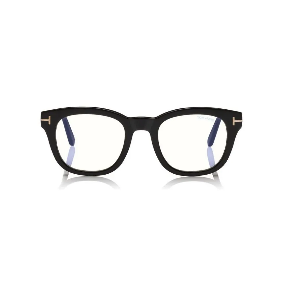 Tom Ford - Blue Block Square Optical Glasses - Square Optical Glasses - Black - FT5542-B - Optical Glasses - Tom Ford Eyewear - Avvenice