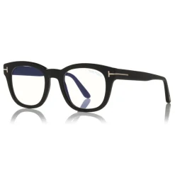 Tom Ford - Blue Block Square Optical Glasses - Square Optical Glasses - Black - FT5542-B - Optical Glasses - Tom Ford Eyewear - Avvenice